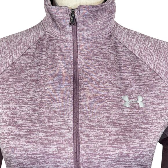 Under Armour Small Loose Fit Top HeatGear Pullover 1/2 Zip Long Sleeve Mock Neck - Picture 2 of 8